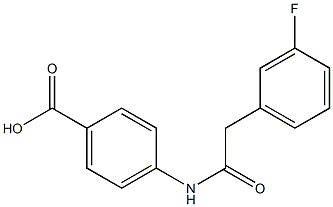 4-[2-(3-fluorophenyl)acetamido]benzoic acid 구조식 이미지