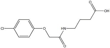 4-[2-(4-chlorophenoxy)acetamido]butanoic acid 구조식 이미지