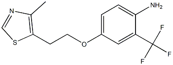 4-[2-(4-methyl-1,3-thiazol-5-yl)ethoxy]-2-(trifluoromethyl)aniline Structure