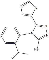 4-[2-(propan-2-yl)phenyl]-5-(thiophen-2-yl)-4H-1,2,4-triazole-3-thiol 구조식 이미지