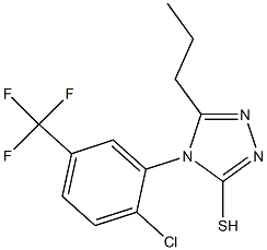 4-[2-chloro-5-(trifluoromethyl)phenyl]-5-propyl-4H-1,2,4-triazole-3-thiol Structure