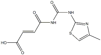 4-{[(4-methyl-1,3-thiazol-2-yl)carbamoyl]amino}-4-oxobut-2-enoic acid 구조식 이미지