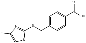 4-{[(4-methyl-1,3-thiazol-2-yl)sulfanyl]methyl}benzoic acid Structure