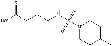 4-{[(4-methylpiperidine-1-)sulfonyl]amino}butanoic acid 구조식 이미지