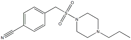 4-{[(4-propylpiperazine-1-)sulfonyl]methyl}benzonitrile Structure