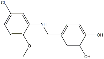 4-{[(5-chloro-2-methoxyphenyl)amino]methyl}benzene-1,2-diol Structure