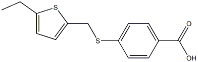 4-{[(5-ethylthiophen-2-yl)methyl]sulfanyl}benzoic acid Structure