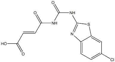 4-{[(6-chloro-1,3-benzothiazol-2-yl)carbamoyl]amino}-4-oxobut-2-enoic acid Structure