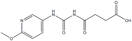 4-{[(6-methoxypyridin-3-yl)carbamoyl]amino}-4-oxobutanoic acid 구조식 이미지