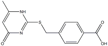 4-{[(6-methyl-4-oxo-1,4-dihydropyrimidin-2-yl)thio]methyl}benzoic acid 구조식 이미지