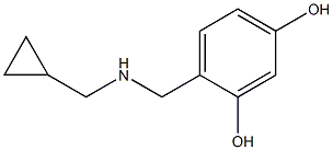 4-{[(cyclopropylmethyl)amino]methyl}benzene-1,3-diol 구조식 이미지