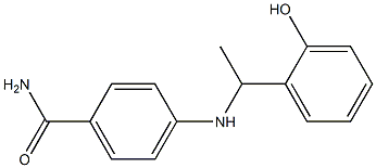 4-{[1-(2-hydroxyphenyl)ethyl]amino}benzamide Structure