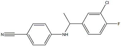 4-{[1-(3-chloro-4-fluorophenyl)ethyl]amino}benzonitrile Structure