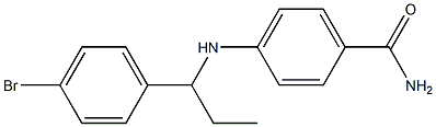 4-{[1-(4-bromophenyl)propyl]amino}benzamide Structure