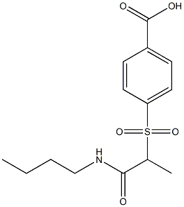 4-{[1-(butylcarbamoyl)ethane]sulfonyl}benzoic acid 구조식 이미지