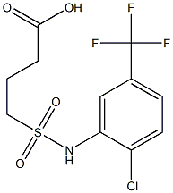 4-{[2-chloro-5-(trifluoromethyl)phenyl]sulfamoyl}butanoic acid Structure