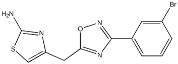 4-{[3-(3-bromophenyl)-1,2,4-oxadiazol-5-yl]methyl}-1,3-thiazol-2-amine Structure