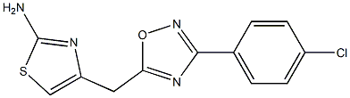 4-{[3-(4-chlorophenyl)-1,2,4-oxadiazol-5-yl]methyl}-1,3-thiazol-2-amine 구조식 이미지