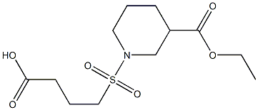 4-{[3-(ethoxycarbonyl)piperidine-1-]sulfonyl}butanoic acid 구조식 이미지