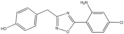 4-{[5-(2-amino-4-chlorophenyl)-1,2,4-oxadiazol-3-yl]methyl}phenol Structure