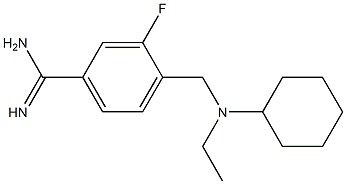 4-{[cyclohexyl(ethyl)amino]methyl}-3-fluorobenzenecarboximidamide 구조식 이미지