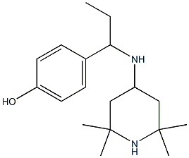 4-{1-[(2,2,6,6-tetramethylpiperidin-4-yl)amino]propyl}phenol 구조식 이미지