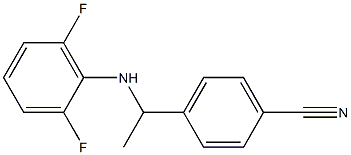 4-{1-[(2,6-difluorophenyl)amino]ethyl}benzonitrile Structure