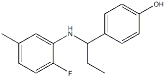 4-{1-[(2-fluoro-5-methylphenyl)amino]propyl}phenol Structure