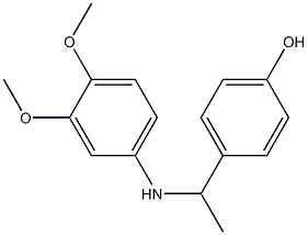 4-{1-[(3,4-dimethoxyphenyl)amino]ethyl}phenol 구조식 이미지
