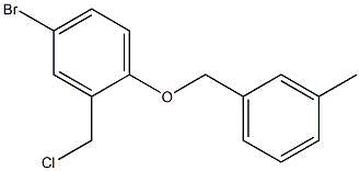 4-bromo-2-(chloromethyl)-1-[(3-methylphenyl)methoxy]benzene 구조식 이미지