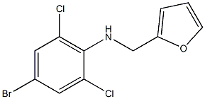 4-bromo-2,6-dichloro-N-(furan-2-ylmethyl)aniline 구조식 이미지