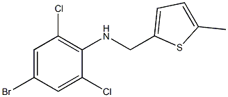 4-bromo-2,6-dichloro-N-[(5-methylthiophen-2-yl)methyl]aniline 구조식 이미지