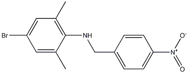 4-bromo-2,6-dimethyl-N-[(4-nitrophenyl)methyl]aniline 구조식 이미지