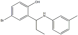4-bromo-2-{1-[(3-methylphenyl)amino]propyl}phenol 구조식 이미지