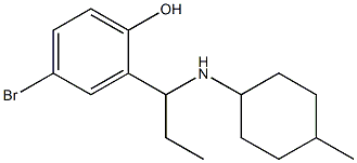 4-bromo-2-{1-[(4-methylcyclohexyl)amino]propyl}phenol Structure