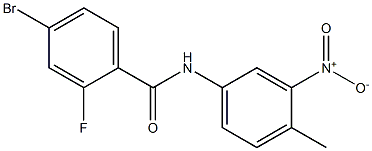 4-bromo-2-fluoro-N-(4-methyl-3-nitrophenyl)benzamide Structure