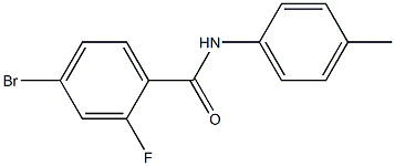 4-bromo-2-fluoro-N-(4-methylphenyl)benzamide 구조식 이미지