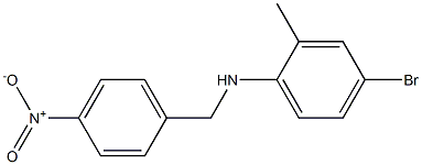 4-bromo-2-methyl-N-[(4-nitrophenyl)methyl]aniline 구조식 이미지