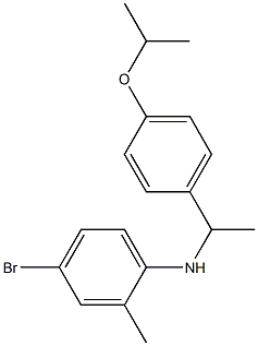 4-bromo-2-methyl-N-{1-[4-(propan-2-yloxy)phenyl]ethyl}aniline Structure