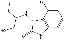 4-bromo-3-[(1-hydroxybutan-2-yl)amino]-2,3-dihydro-1H-indol-2-one 구조식 이미지