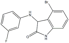4-bromo-3-[(3-fluorophenyl)amino]-2,3-dihydro-1H-indol-2-one Structure