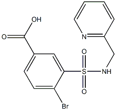 4-bromo-3-[(pyridin-2-ylmethyl)sulfamoyl]benzoic acid 구조식 이미지