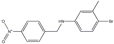 4-bromo-3-methyl-N-[(4-nitrophenyl)methyl]aniline 구조식 이미지