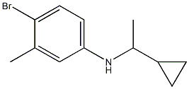 4-bromo-N-(1-cyclopropylethyl)-3-methylaniline 구조식 이미지