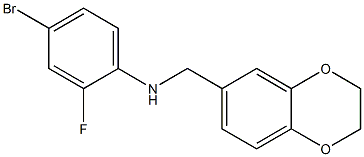 4-bromo-N-(2,3-dihydro-1,4-benzodioxin-6-ylmethyl)-2-fluoroaniline Structure