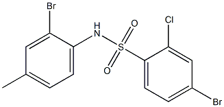 4-bromo-N-(2-bromo-4-methylphenyl)-2-chlorobenzene-1-sulfonamide Structure