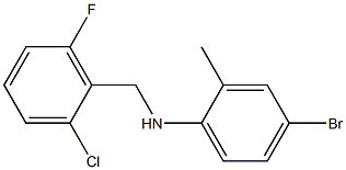 4-bromo-N-[(2-chloro-6-fluorophenyl)methyl]-2-methylaniline 구조식 이미지