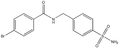4-bromo-N-[(4-sulfamoylphenyl)methyl]benzamide 구조식 이미지