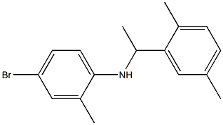 4-bromo-N-[1-(2,5-dimethylphenyl)ethyl]-2-methylaniline 구조식 이미지