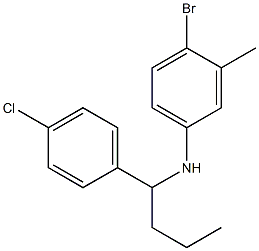 4-bromo-N-[1-(4-chlorophenyl)butyl]-3-methylaniline 구조식 이미지